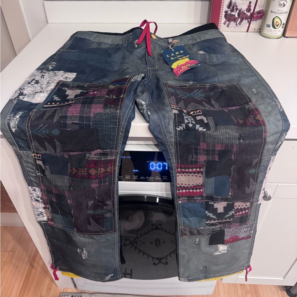 Burton Denim Patchwork Wide Leg Pants